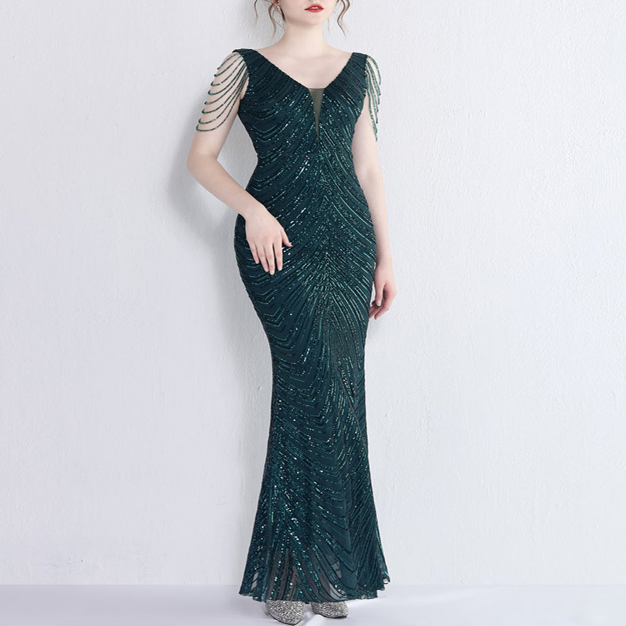 Party Dress For Women V Neck Mermaid Prom Dress