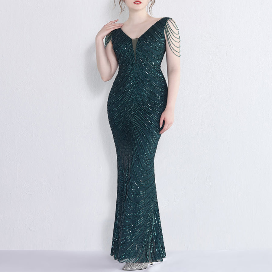 Party Dress For Women V Neck Mermaid Prom Dress