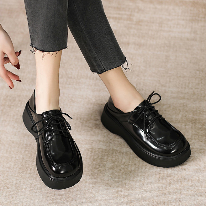 Womens black 2024 lace up oxfords