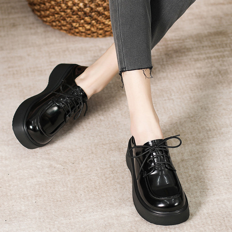 Womens black platform oxford hot sale shoes